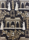 Osborne & Little Tapete Pavilion Garden - Chocolate/ Gold