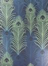Matthew Williamson Wallpaper Peacock Midnight/ Metallic Jade/ Metallic Cobalt