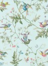 Cole & Son Papier peint Hummingbirds - Pale Blue/ Multi-colour