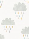 Scion Carta da parati April Showers - Citrus/ Lagoon/ Poppy