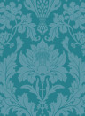 Damask Tapete Fonteyn von Cole & Son - Petrol Blue