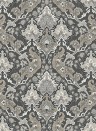 Damask Tapete Pushkin von Cole & Son - Charcoal & Grey