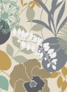 Florale Tapete Doyenne von Harlequin - Orchre/ Stone/ Mint