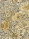 Florale Tapete Floreale von Harlequin - Ochre/ Gilver