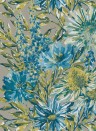 Florale Tapete Floreale von Harlequin - Cornflower/ Gilver