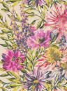 Harlequin Wallpaper Floreale Tangerine/ Fuchsia