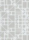 Geometrische Tapete Window von Arte - Hellgrau