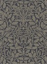 Morris & Co Wallpaper Pure Acorn Charcoal/ Gilver