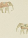 Elefantentapete India von Sanderson - Russet/ Sand