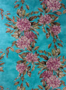 Osborne & Little Wallpaper Rhodora Plum/ Sepia/ Teal
