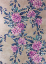 Osborne & Little Wallpaper Rhodora Magenta/ Petrol/ Champagne Gold