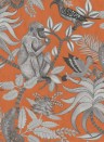 Afrikanische Tapete Savuti von Cole & Son - Orange/ Charcoal