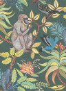 Afrikanische Tapete Savuti von Cole & Son - Petrol/ Multi