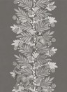 Streifentapete Acacia von Cole & Son - Charcoal/ Gilver