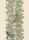 Cole & Son Wallpaper Acacia Cream/ Green/ Red