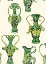 Tapete Khulu Vases von Cole & Son - Green & White