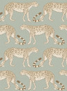 Tapete Leopard Walk von Cole & Son - Olive/ White