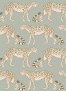 Cole & Son Papier peint Leopard Walk - Olive/ White