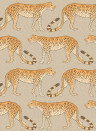 Cole & Son Wallpaper Leopard Walk Stone/ Orange