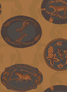 Cole & Son Wallpaper Matrinah Charcoal/ Orange