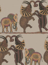 Cole & Son Papier peint Safari Dance - Orange/ Stone