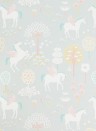 Majvillan Carta da parati True Unicorns - Soft Grey/ Gold/ Pink/ Turquoise/ Yellow/ White