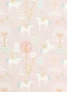 Majvillan Tapete True Unicorns - Soft Pink/ Turquoise