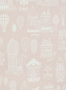 Majvillan Wallpaper Small Town Dusty Pink/ Cream White