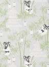 Majvillan Carta da parati Bambu - Light Grey/ Green/ Soft Black/ Cream White