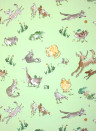 Osborne & Little Wallpaper Quentins Menagerie Green
