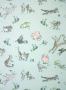 Osborne & Little Wallpaper Quentins Menagerie Aqua