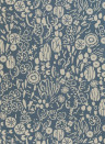 Farrow & Ball Wallpaper Atacama Stiffkey Blue/ Silver