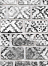 Ziegeltapete Decorated Bricks von Rebel Walls - B/W