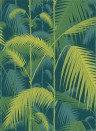 Cole & Son Papier peint Palm Jungle Icons - Petrol & Lime