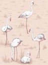 Cole & Son Papier peint Flamingos Icons - Ballet Slipper