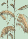 Cole & Son Papier peint Palm Leaves Icons - Mint & Sand