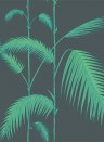 Cole & Son Papier peint Palm Leaves Icons - Viridian