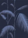 Cole & Son Papier peint Palm Leaves Icons - Ink & Violet