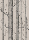 Cole & Son Papier peint Woods Icons - Linen/ Charcoal