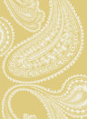 Cole & Son Wallpaper Rajapur Flock Yellow/ White