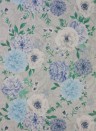 Matthew Williamson Papier peint Duchess Garden - Grey/ Persian Blue/ White