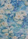Matthew Williamson Papier peint Water Lily - Azure Blue