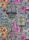 Matthew Williamson Wallpaper Orangery Charcoal/ Pink/ Orange/ Cobalt