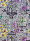 Matthew Williamson Wallpaper Orangery Dove/ Amethyst/ Lemon