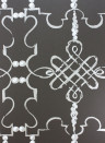 Nina Campbell Wallpaper Portavo Chocolate/ Silver