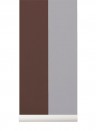 Streifentapete Thick Lines von Ferm Living - Bordeaux/ Grey