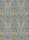 Morris & Co Papier peint Snakeshead - Indigo/ Cumin