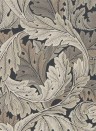 Tapete Acanthus von Morris & Co. - Charcoal/ Grey