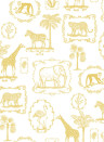 Rebel Walls Carta da parati panoramica Animal Party - Yellow