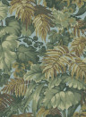 Cole & Son Wallpaper Royal Fernery Khaki & Print Room Blue